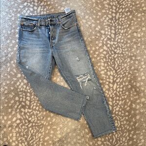 Levi’s perfect button fly Distressed Jeans